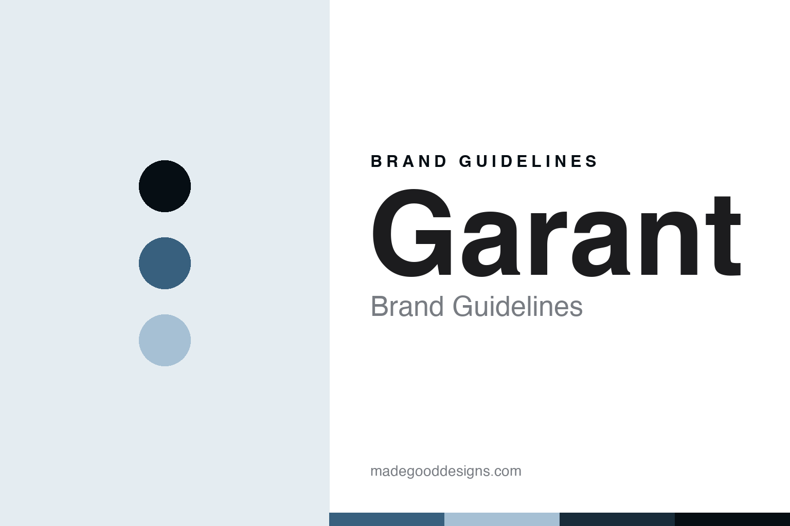 Garant brand guidelines — abstract steel-and-ash homage cover (editorial, unofficial)