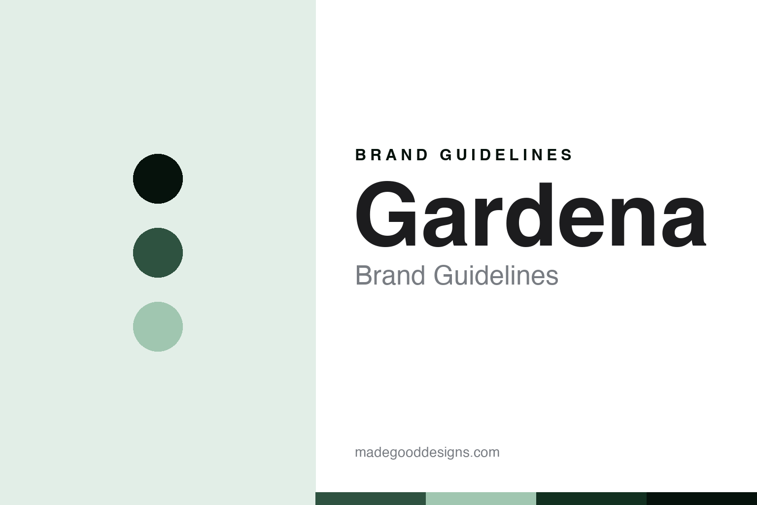 Gardena brand guidelines — abstract hose-and-fitting homage cover (editorial, unofficial)