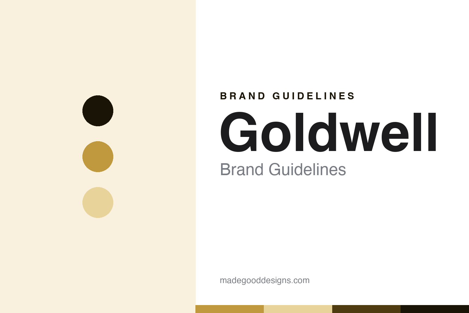 Goldwell brand guidelines cover - gold discs and colour-and-silk texture, abstract homage