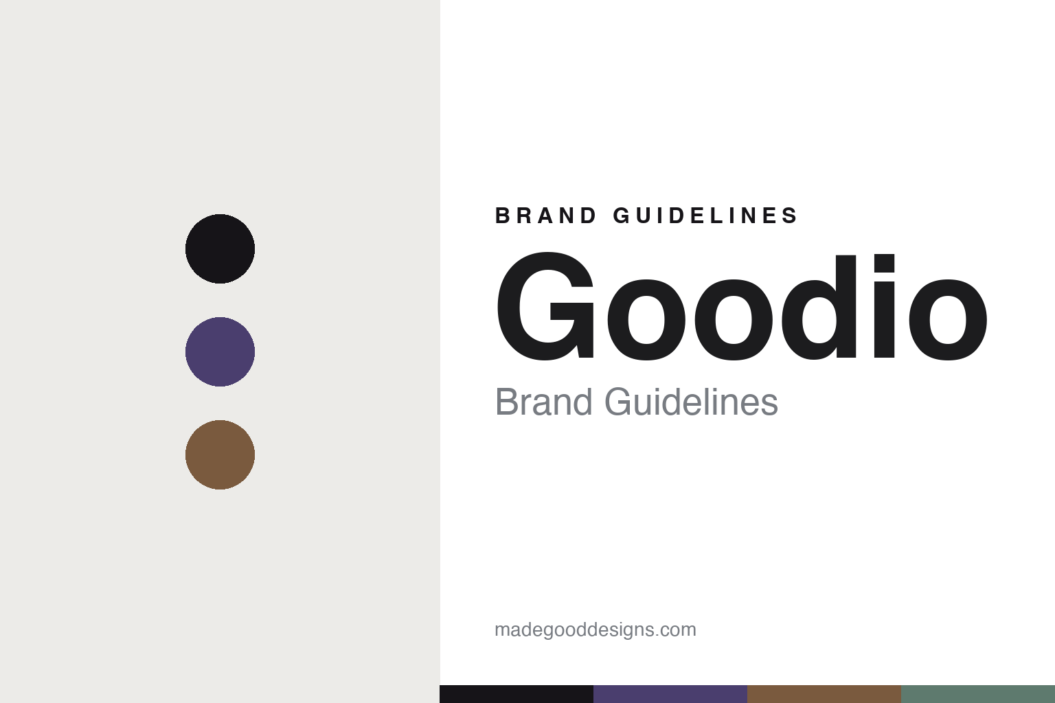Abstract berry-and-cacao colour-disc homage to Goodio's Finnish vegan chocolate identity (not the Goodio packaging)