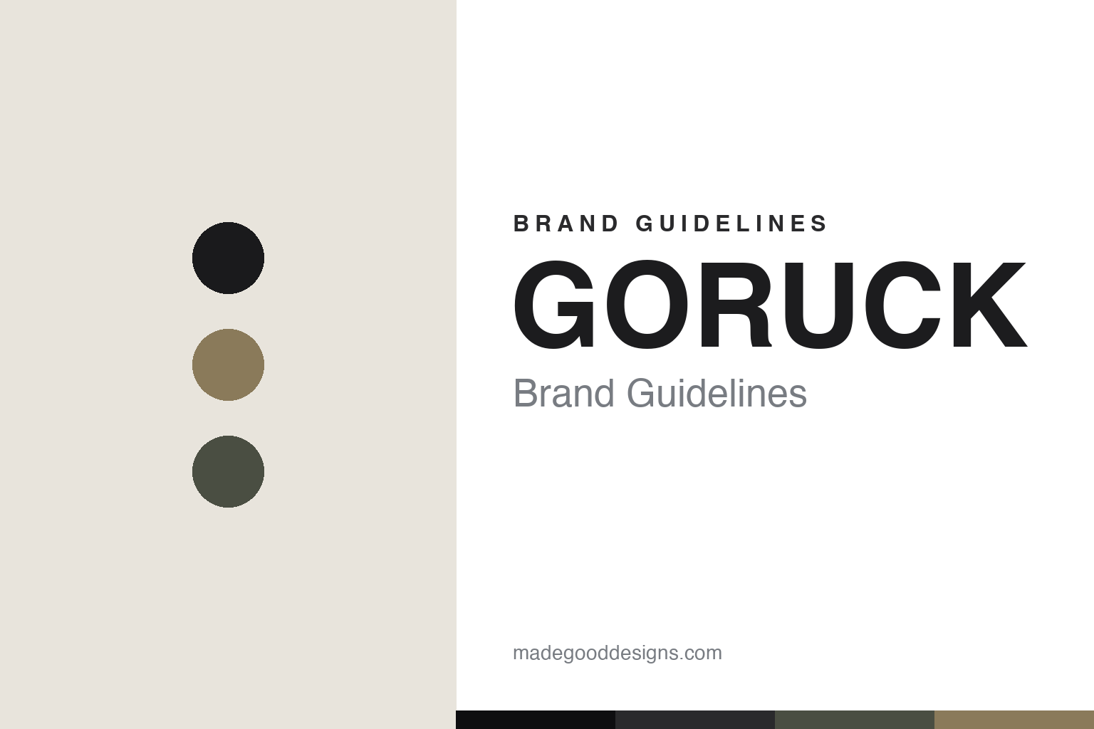 goruck brand guidelines — abstract homage cover