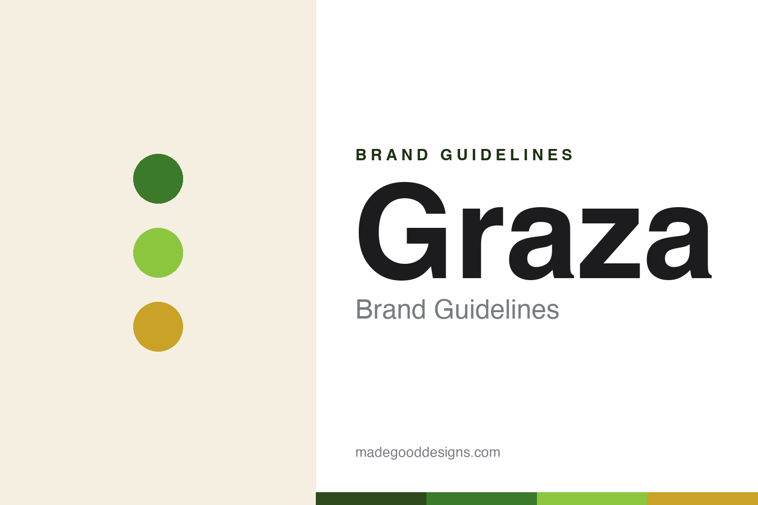 Abstract homage to Graza: vivid-green olive-oil colour discs and swatches (not a Graza logo)