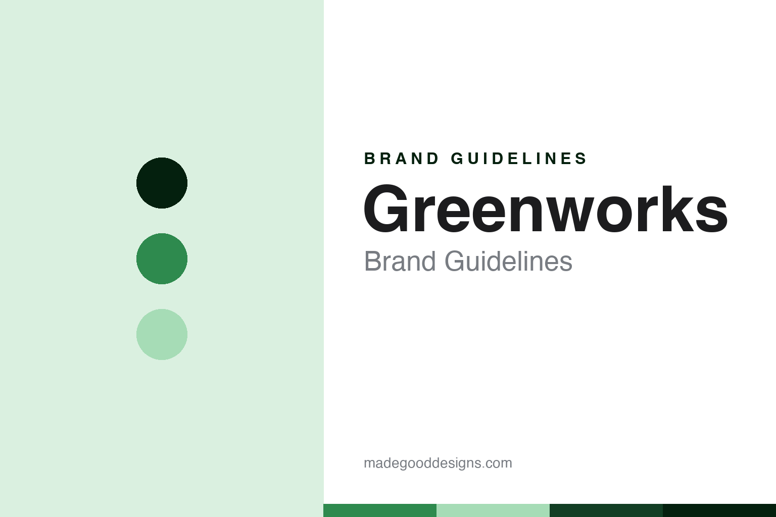 Greenworks Brand Guidelines: The Battery-Electric Brand