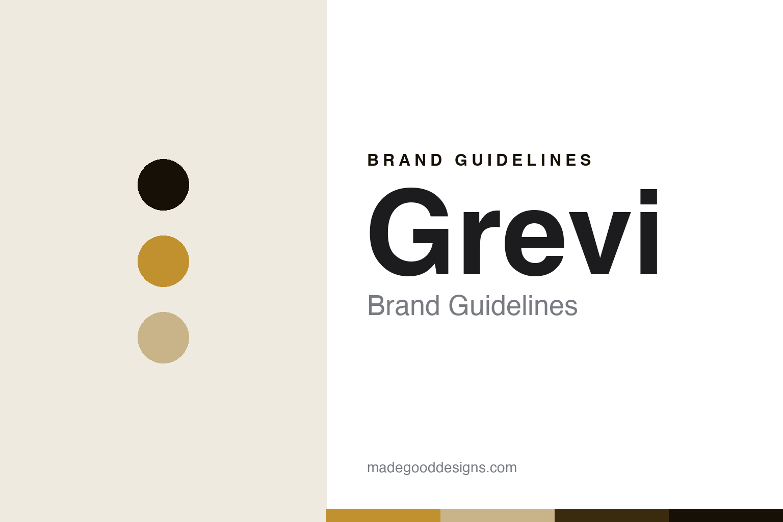 Grevi brand guidelines — abstract straw-gold colour discs and straw/felt-texture homage, not a Grevi hat or label
