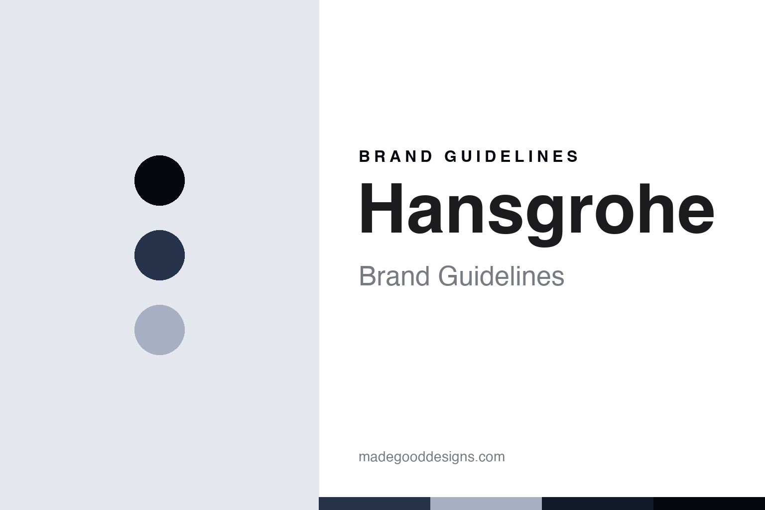 Hansgrohe brand guidelines — abstract water-and-chrome homage cover (editorial, unofficial)