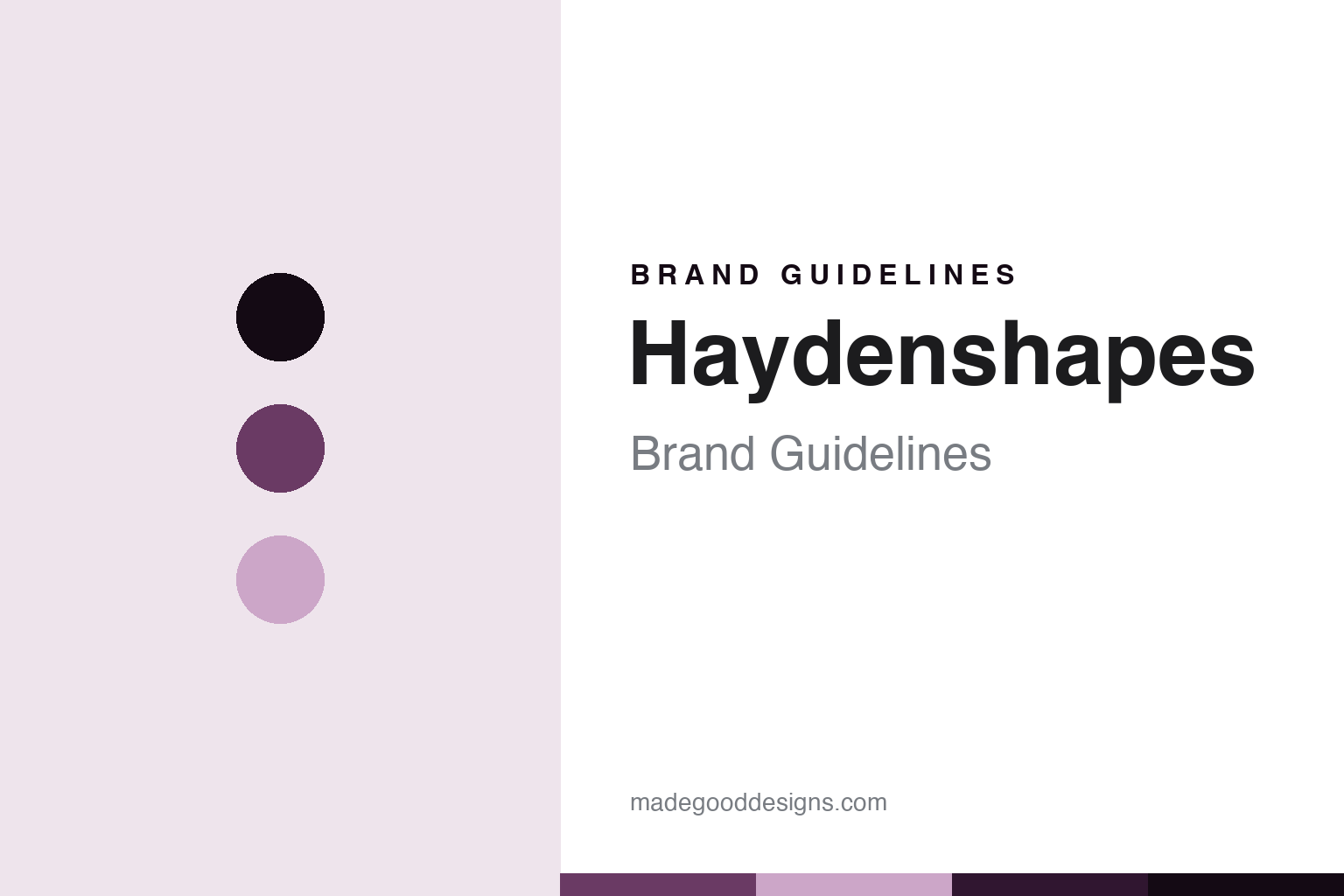 Haydenshapes surfboards brand guidelines — abstract plum palette and design-sans cover homage (not affiliated)