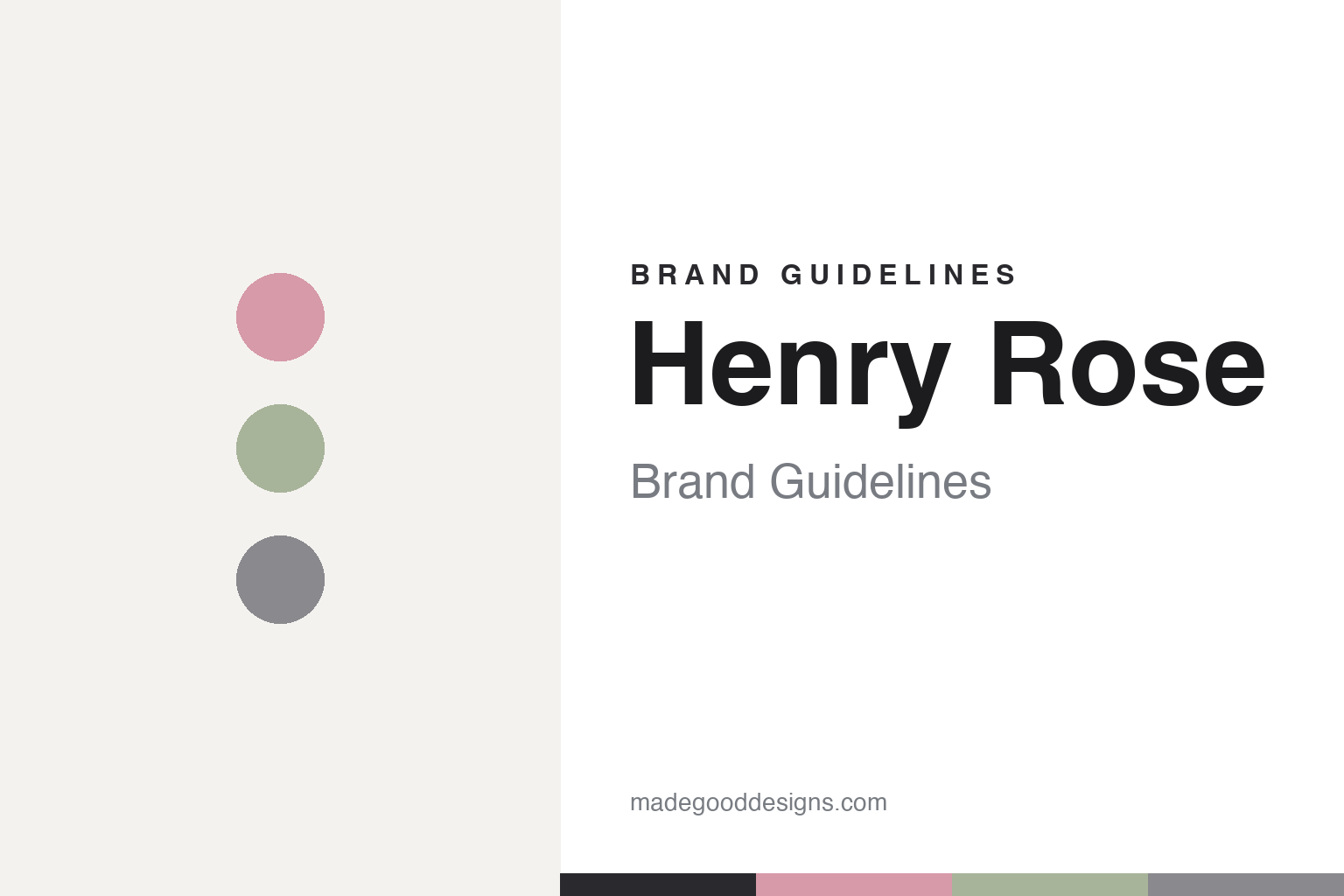 Henry Rose brand guidelines — abstract clean soft-neutral homage cover