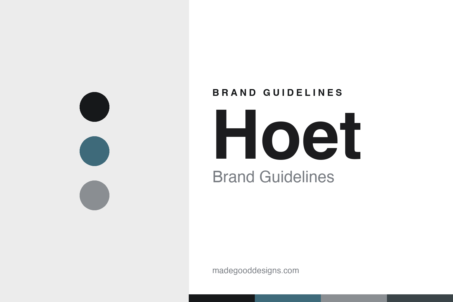 Hoet brand guidelines — abstract colour-disc homage cover (not the Hoet frame or wordmark)