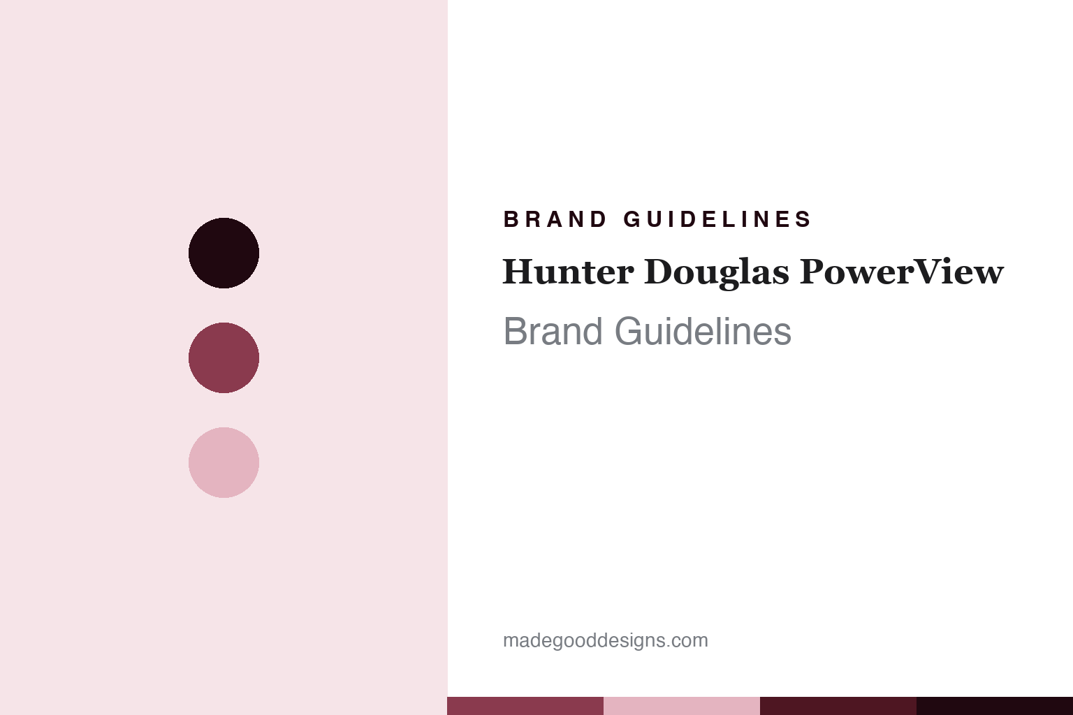 Hunter Douglas PowerView brand guidelines — abstract colour discs and material texture (original homage; not a Hunter Douglas PowerView product or logo)