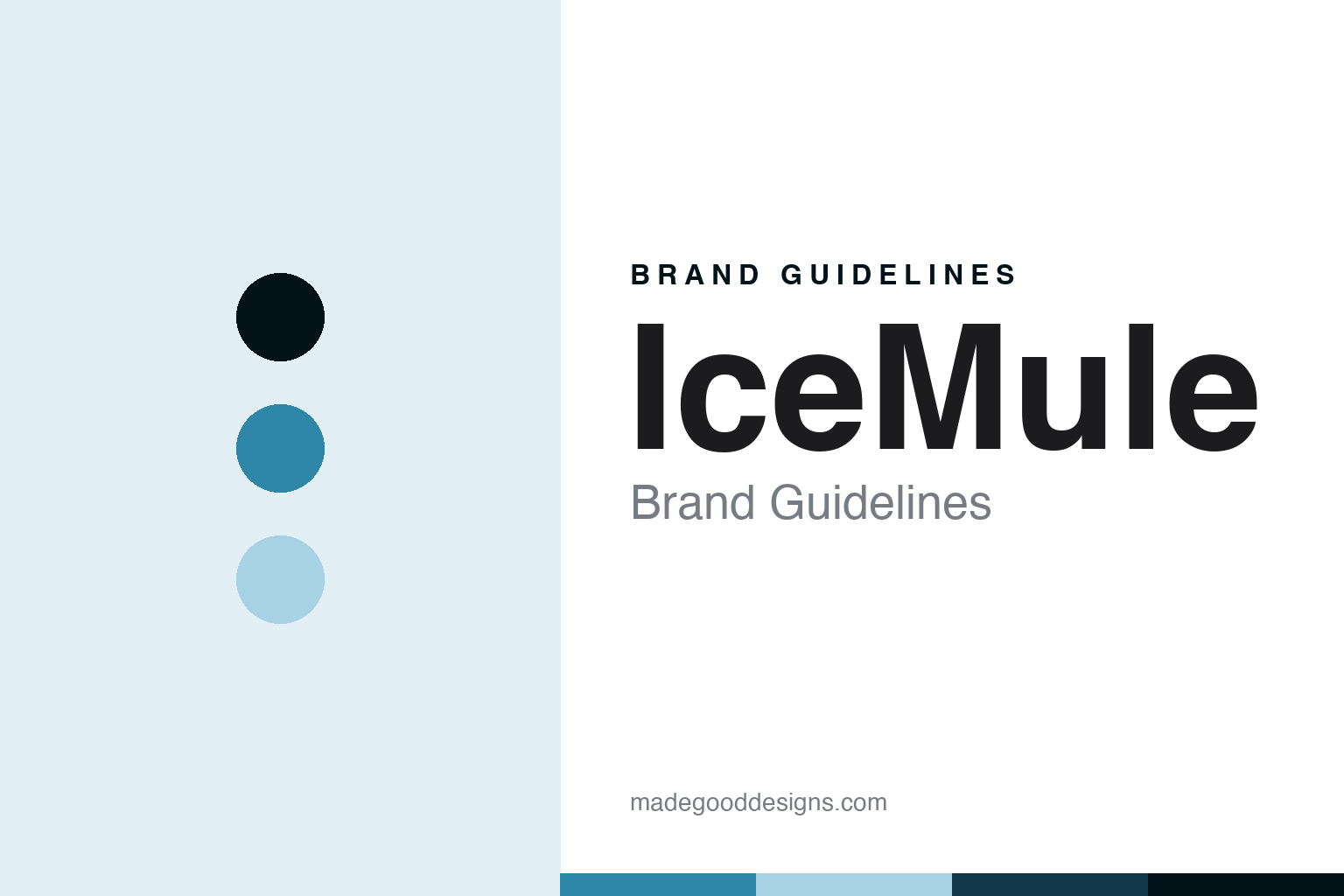IceMule brand guidelines abstract homage cover