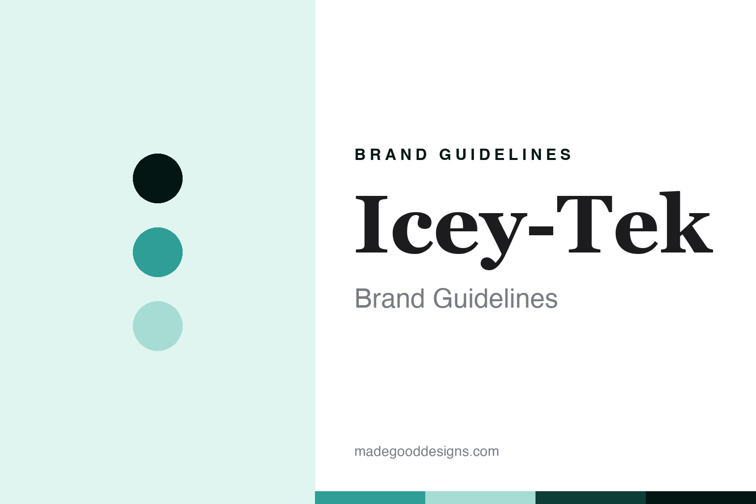 Icey-Tek brand guidelines abstract homage cover
