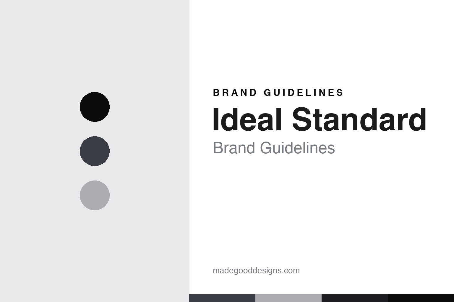 Ideal Standard brand guidelines — abstract ceramic-and-steel homage cover (editorial, unofficial)
