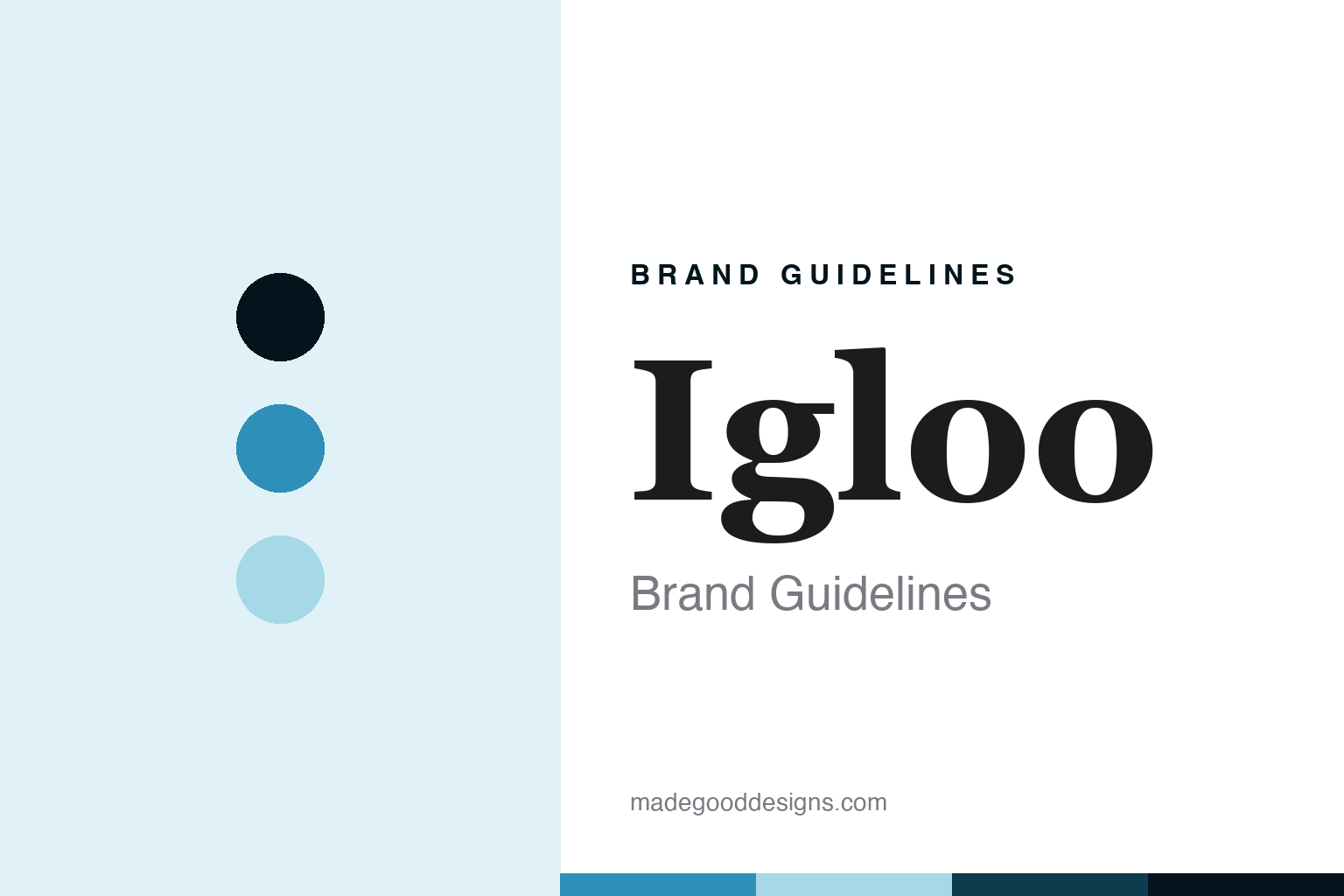 Igloo brand guidelines abstract homage cover