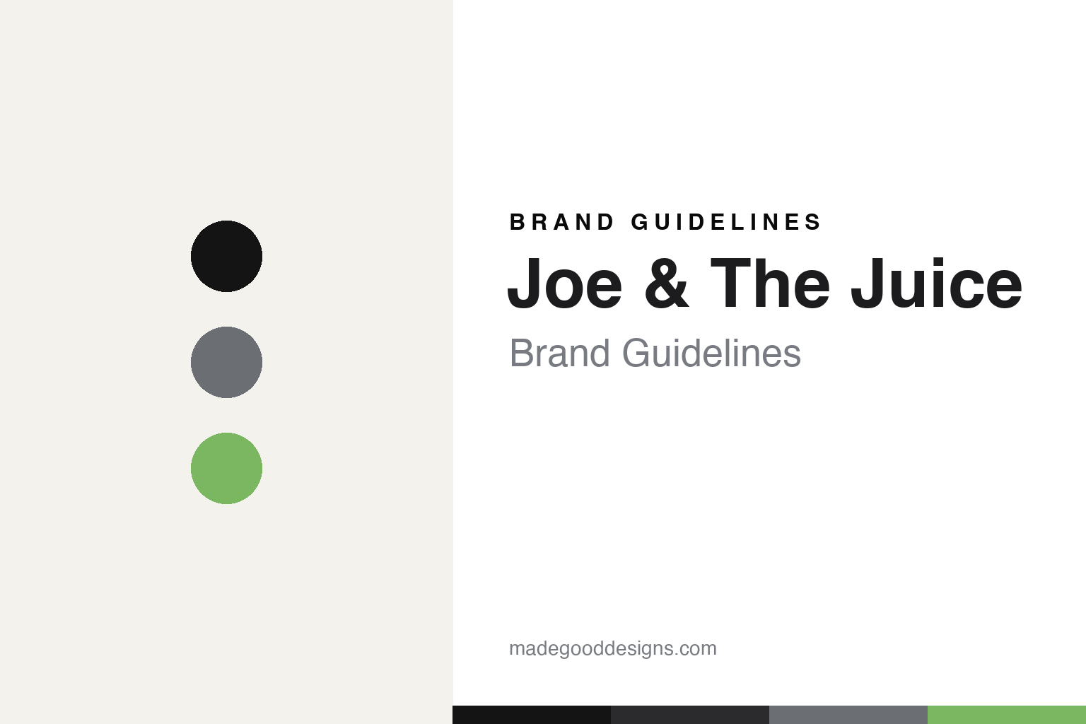 Abstract homage to Joe & The Juice: cool dark minimalist discs and swatches (not a Joe & The Juice logo)