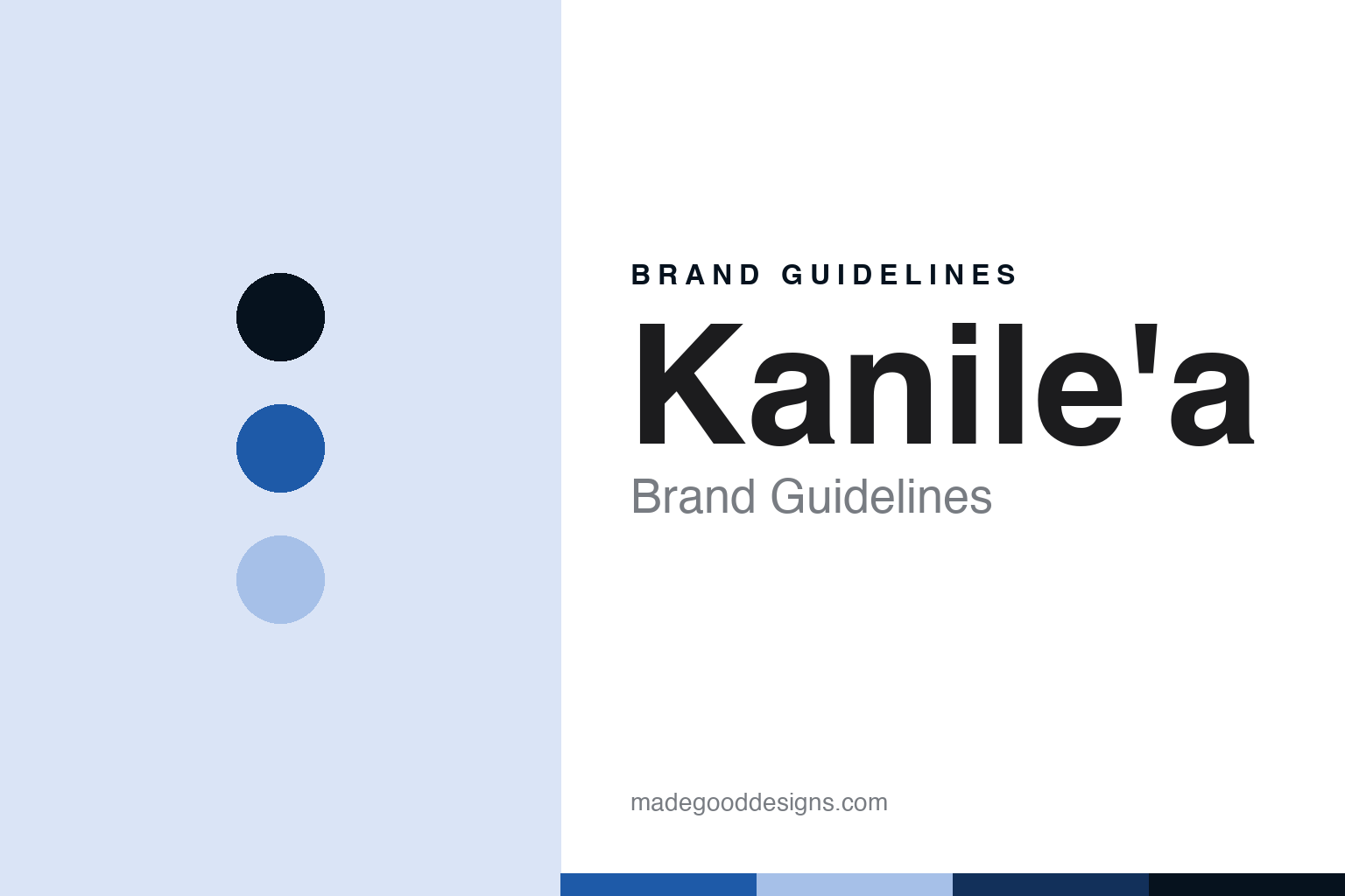 Kanile’a brand guidelines — abstract colour discs and material texture (original homage; not a Kanile’a product or logo)