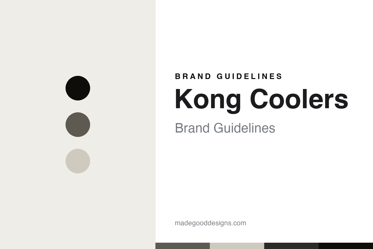 Kong Coolers brand guidelines abstract homage cover