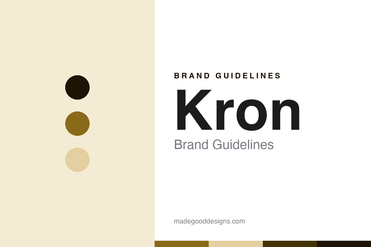 Kron Brand Guidelines: The Name Is the Guarantee