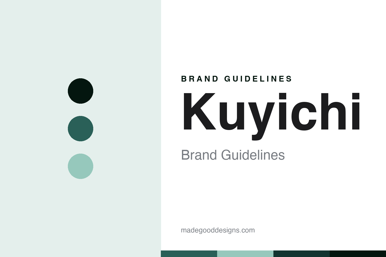 Kuyichi brand guidelines — abstract eco-teal denim homage cover (not affiliated with Kuyichi)