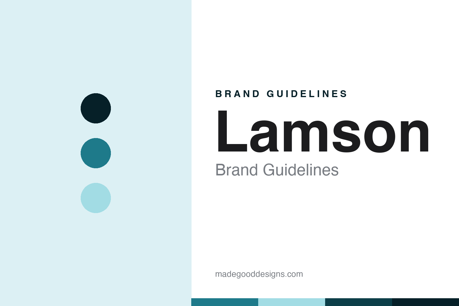 Lamson brand guidelines — abstract colour discs and material texture (original homage; not a Lamson product or logo)