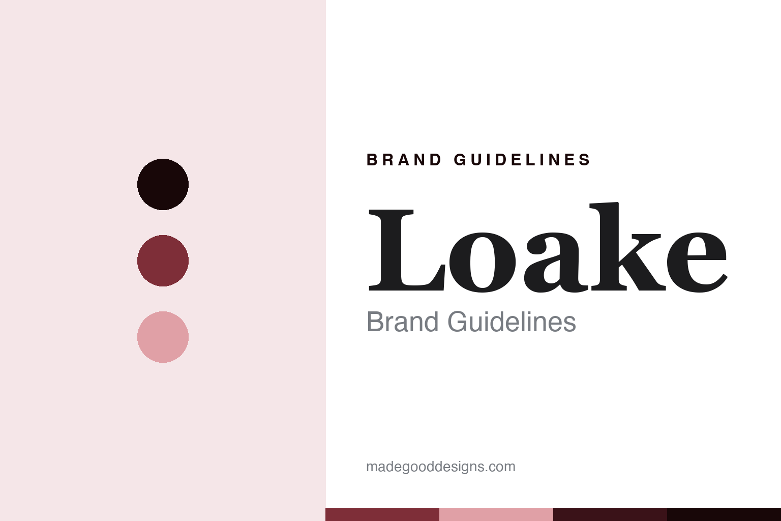 Loake brand guidelines cover - abstract claret colour discs and welt-stitch texture