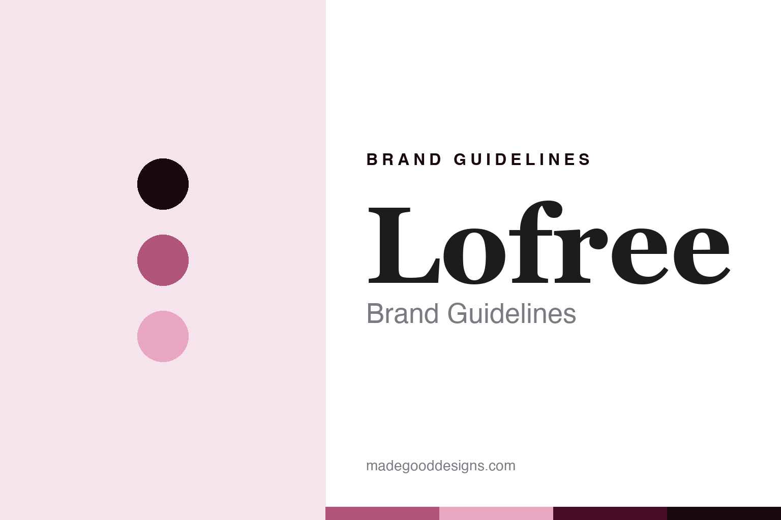 Lofree brand guidelines — abstract retro-rose palette and retro-serif homage (not a Lofree asset)