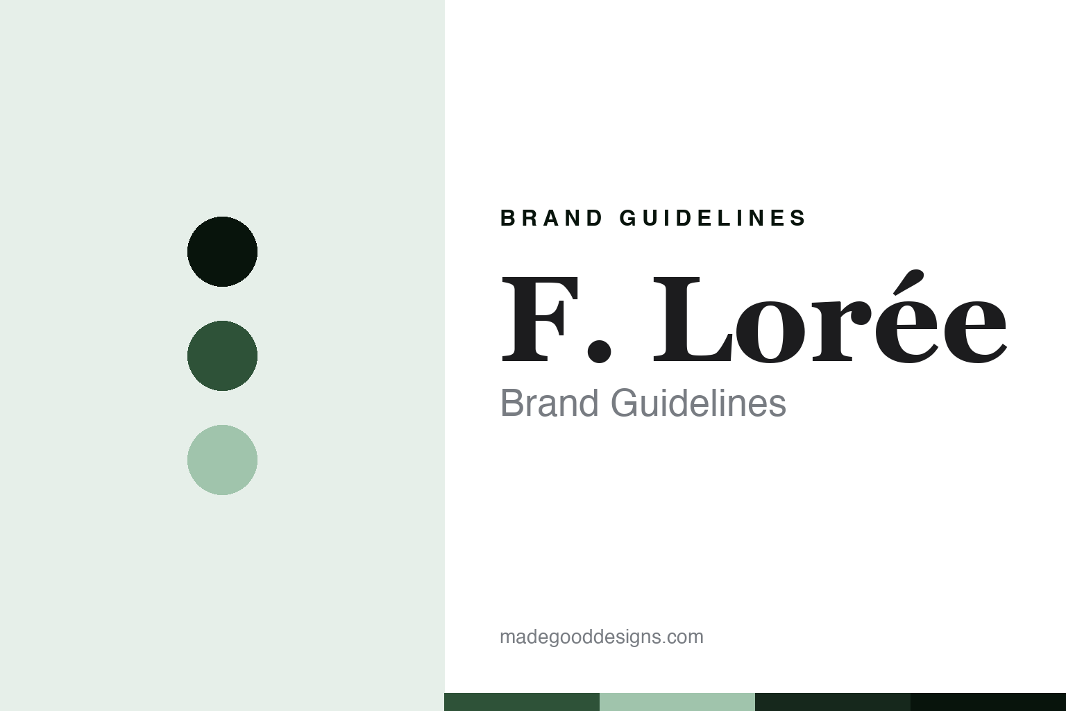 F. Lorée brand guidelines — abstract grenadilla-green oboe-wood homage cover (not affiliated with F. Lorée)