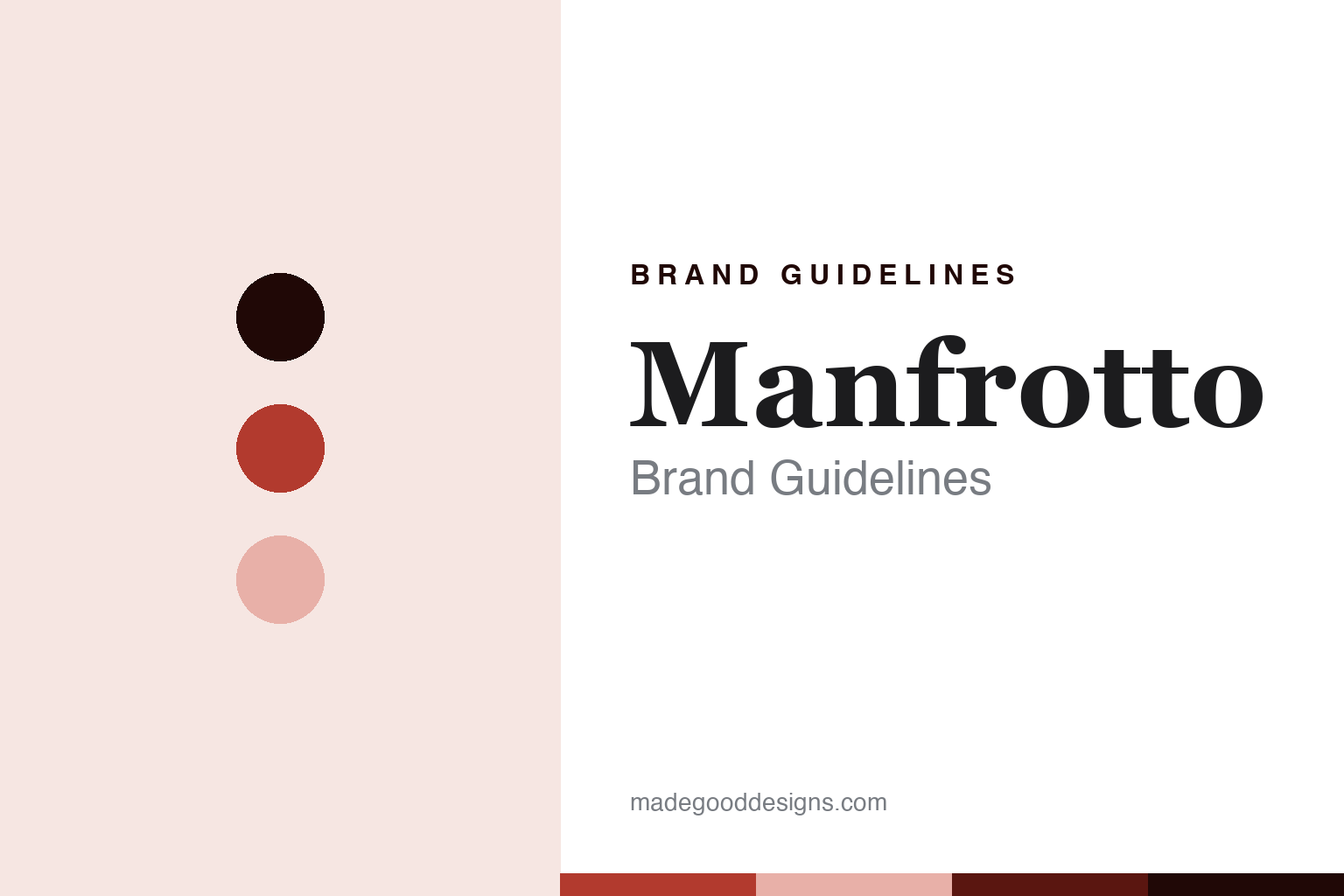 Manfrotto brand guidelines — abstract colour discs and material texture (original homage; not a Manfrotto product or logo)