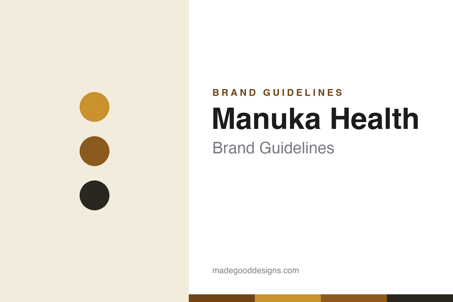Abstract gold-and-dark palette homage for the Manuka Health brand guidelines (not the Manuka Health logo or MGO badge)