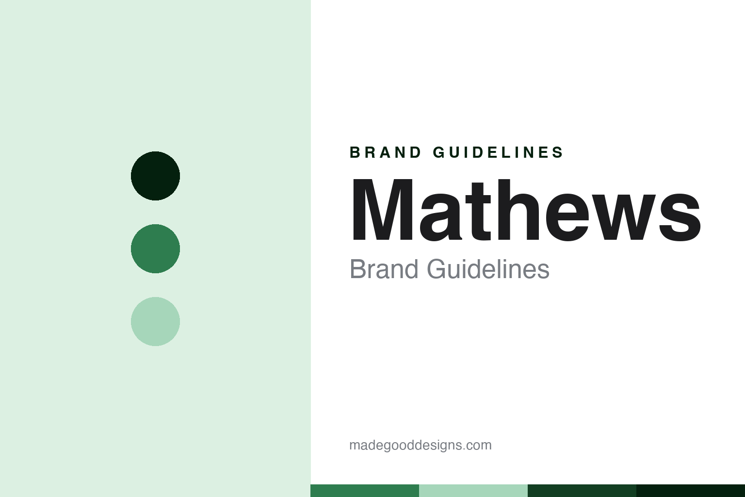Mathews Brand Guidelines: The Independent Single-Cam Specialist