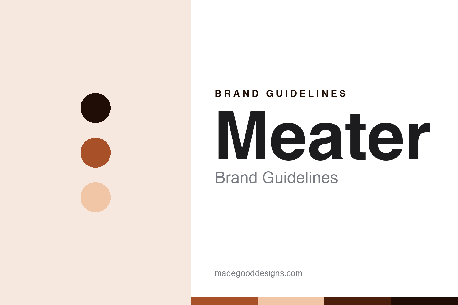 Meater brand guidelines — abstract colour discs and material texture (original homage; not a Meater product or logo)