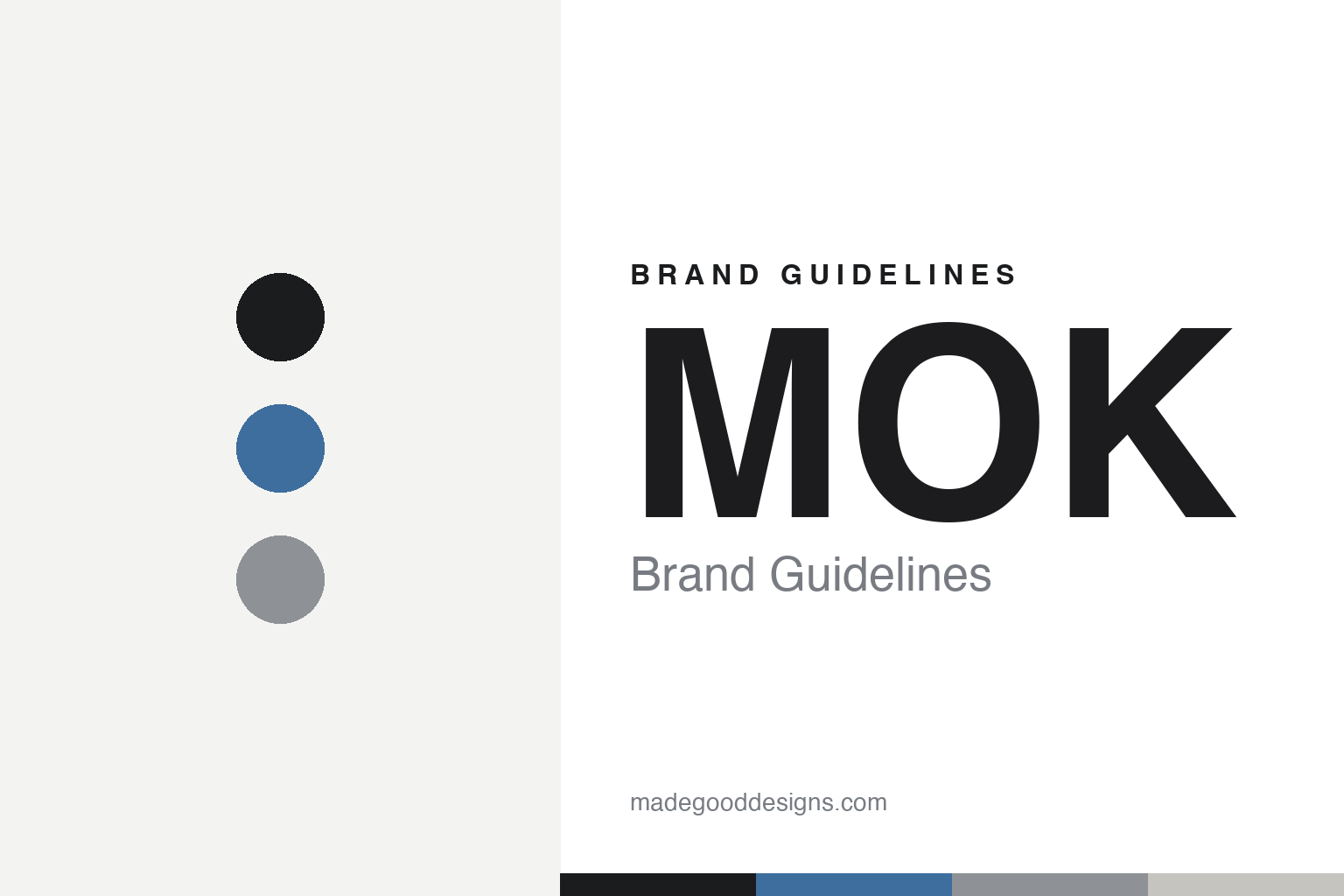MOK brand guidelines — abstract colour-disc homage (soft blue and ink), not the MOK monogram