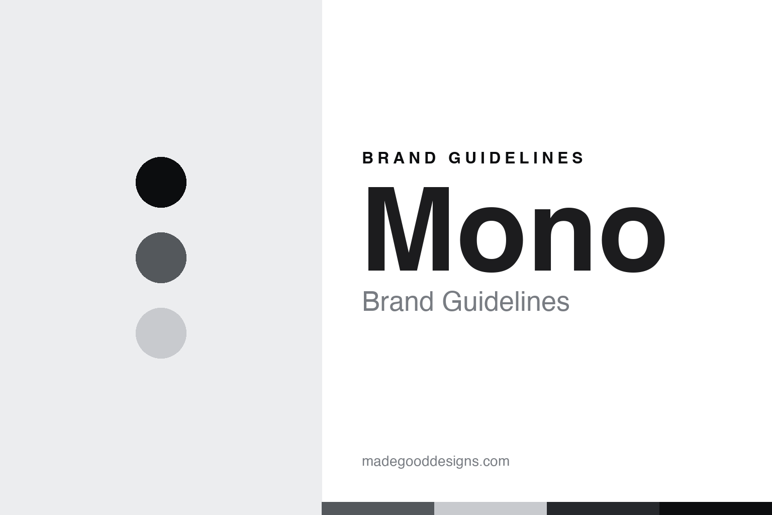 Mono flatware brand guidelines abstract homage cover