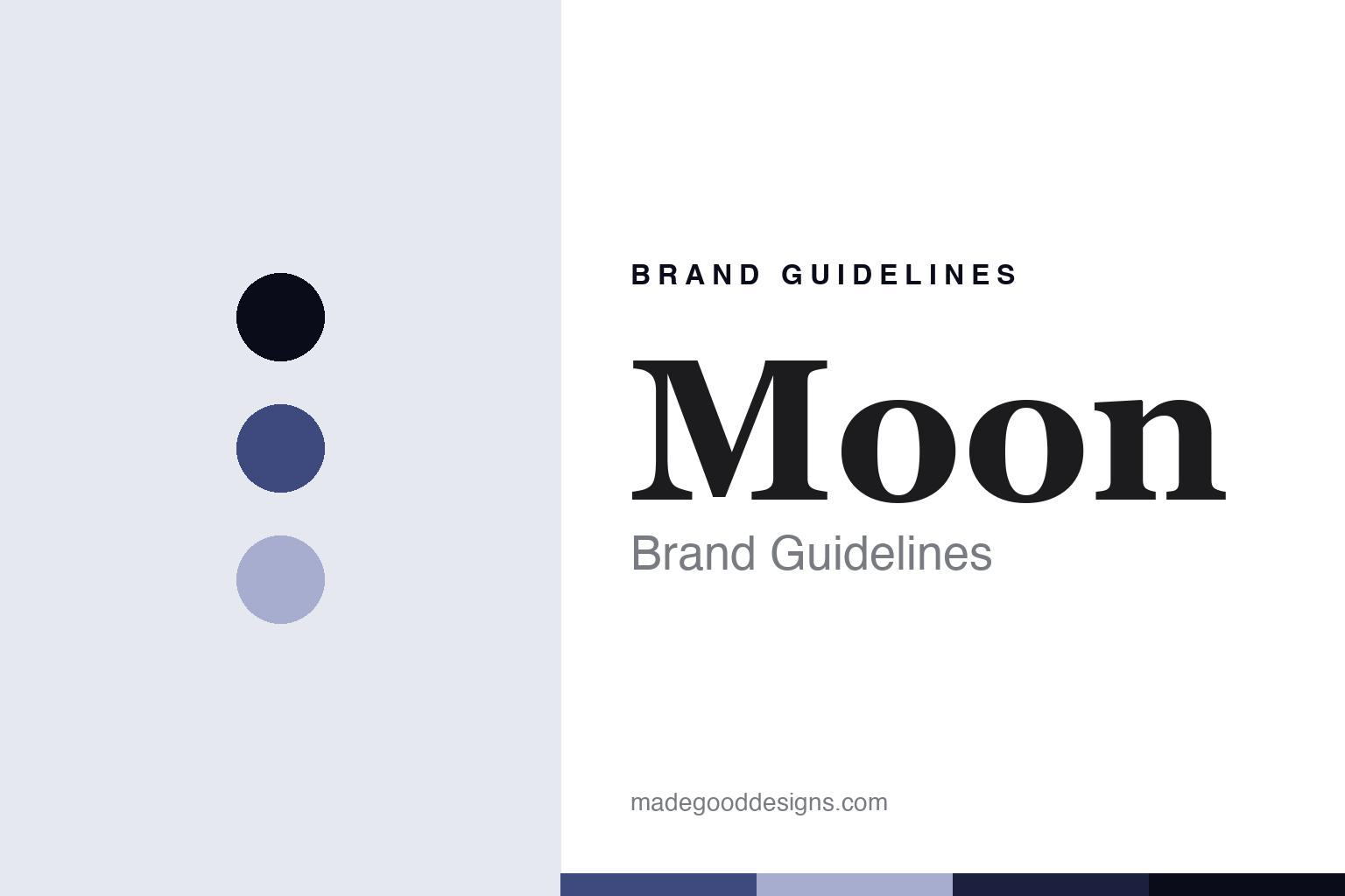 Moon brand guidelines — abstract homage cover in lunar indigo and haze, MoonBoard-serif register