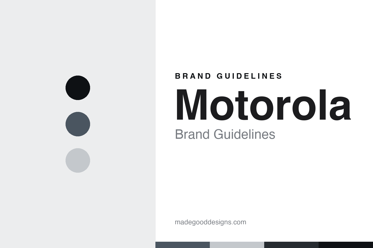Motorola brand guidelines — abstract colour discs and material texture (original homage; not a Motorola product or logo)