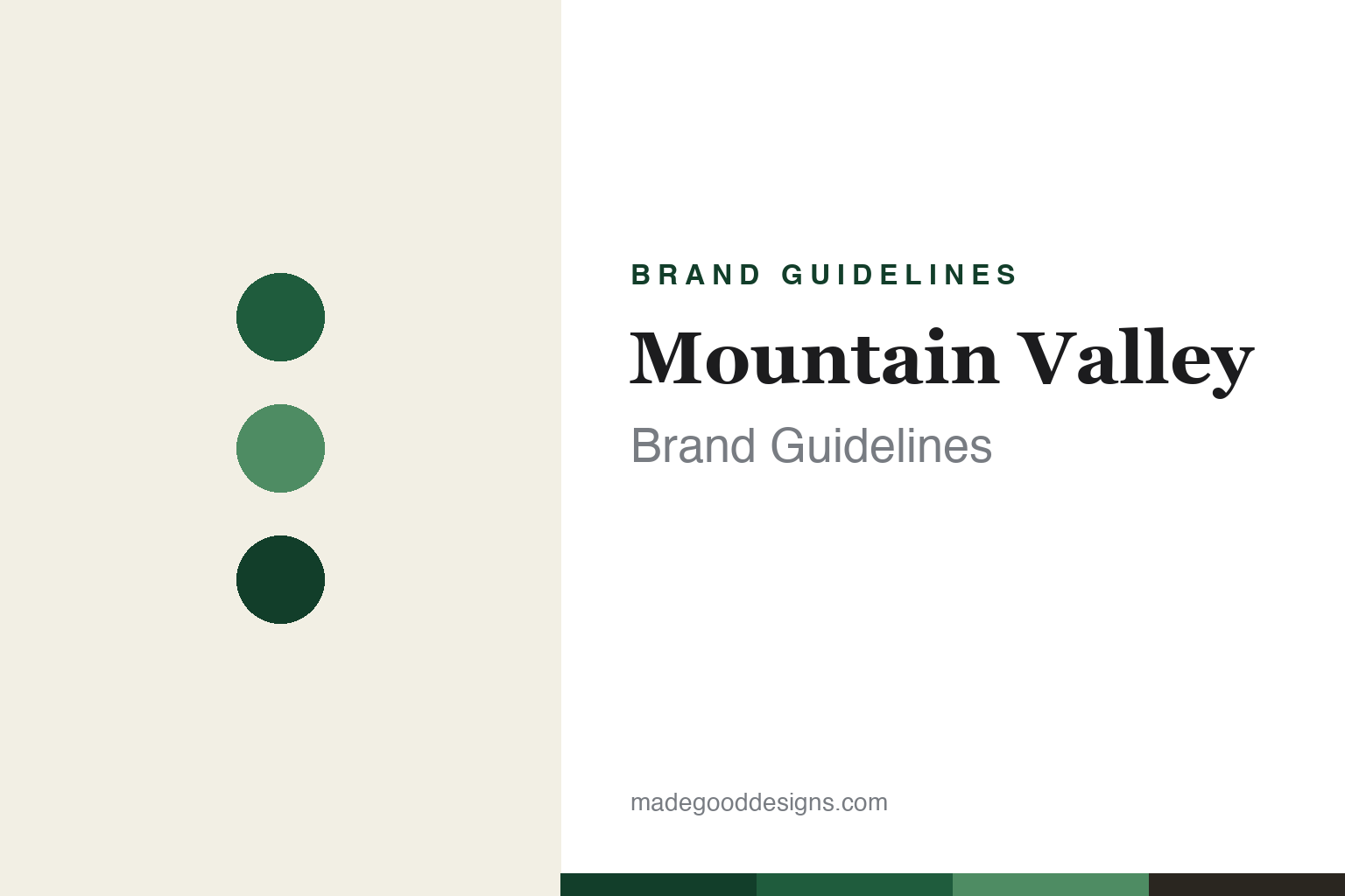Abstract emerald-green palette homage for the Mountain Valley Spring Water brand guidelines (not the Mountain Valley bottle or logo)