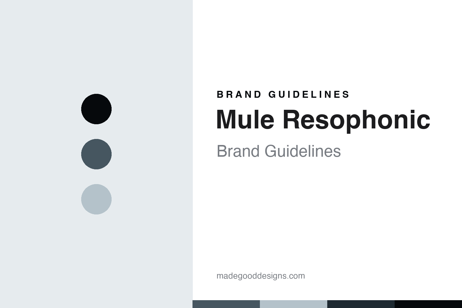 Mule Resophonic Brand Guidelines: The Michigan Steel-Body Resonator Shop