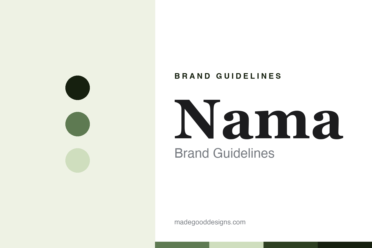 Nama Brand Guidelines: The Cold-Press Design House