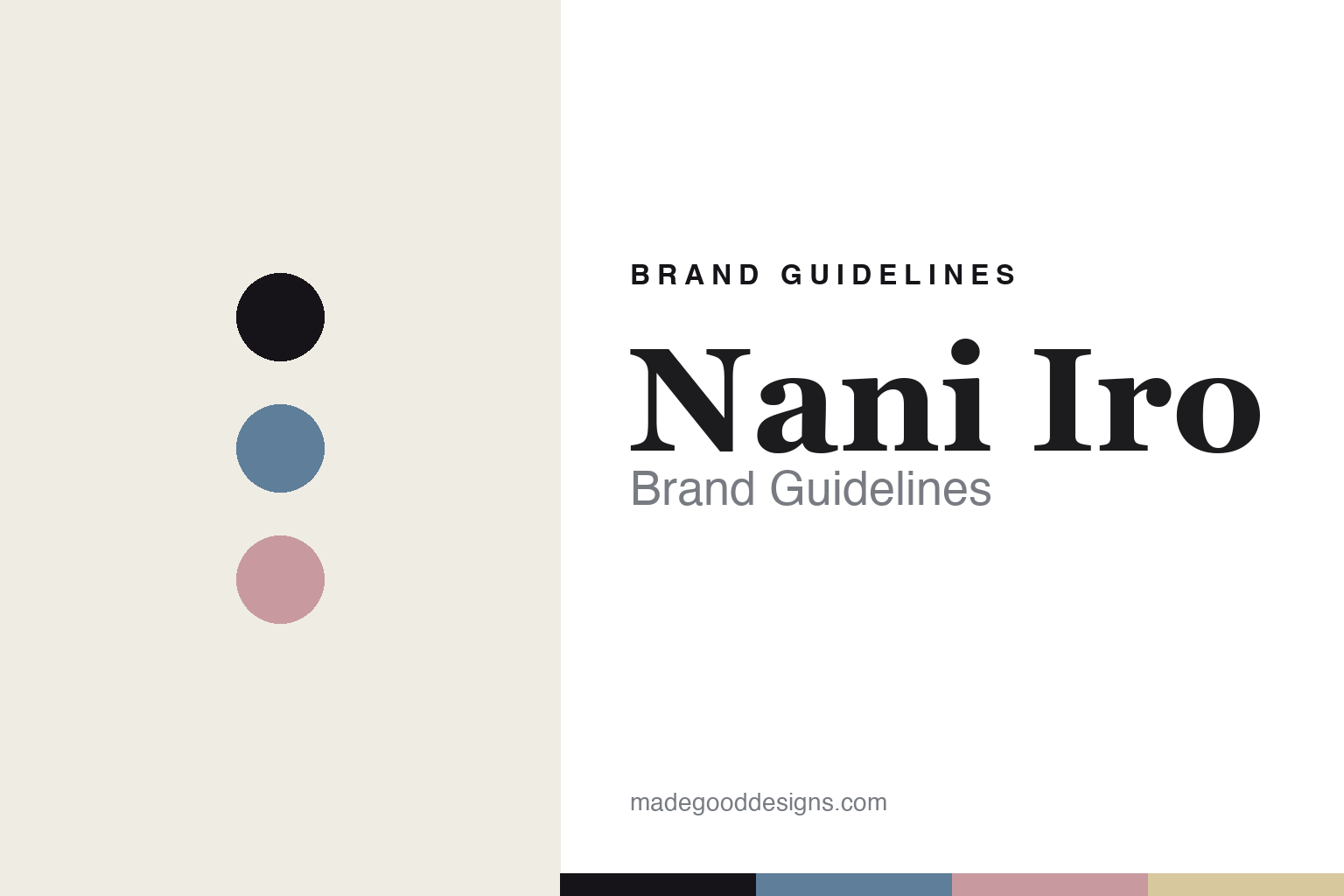 Nani Iro brand guidelines — abstract colour-disc homage in wash blue and blush (not the Nani Iro prints or packaging)