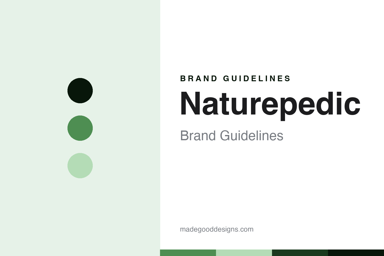 Naturepedic brand guidelines cover - abstract organic green discs and organic-fibre texture homage, no mattress or logo