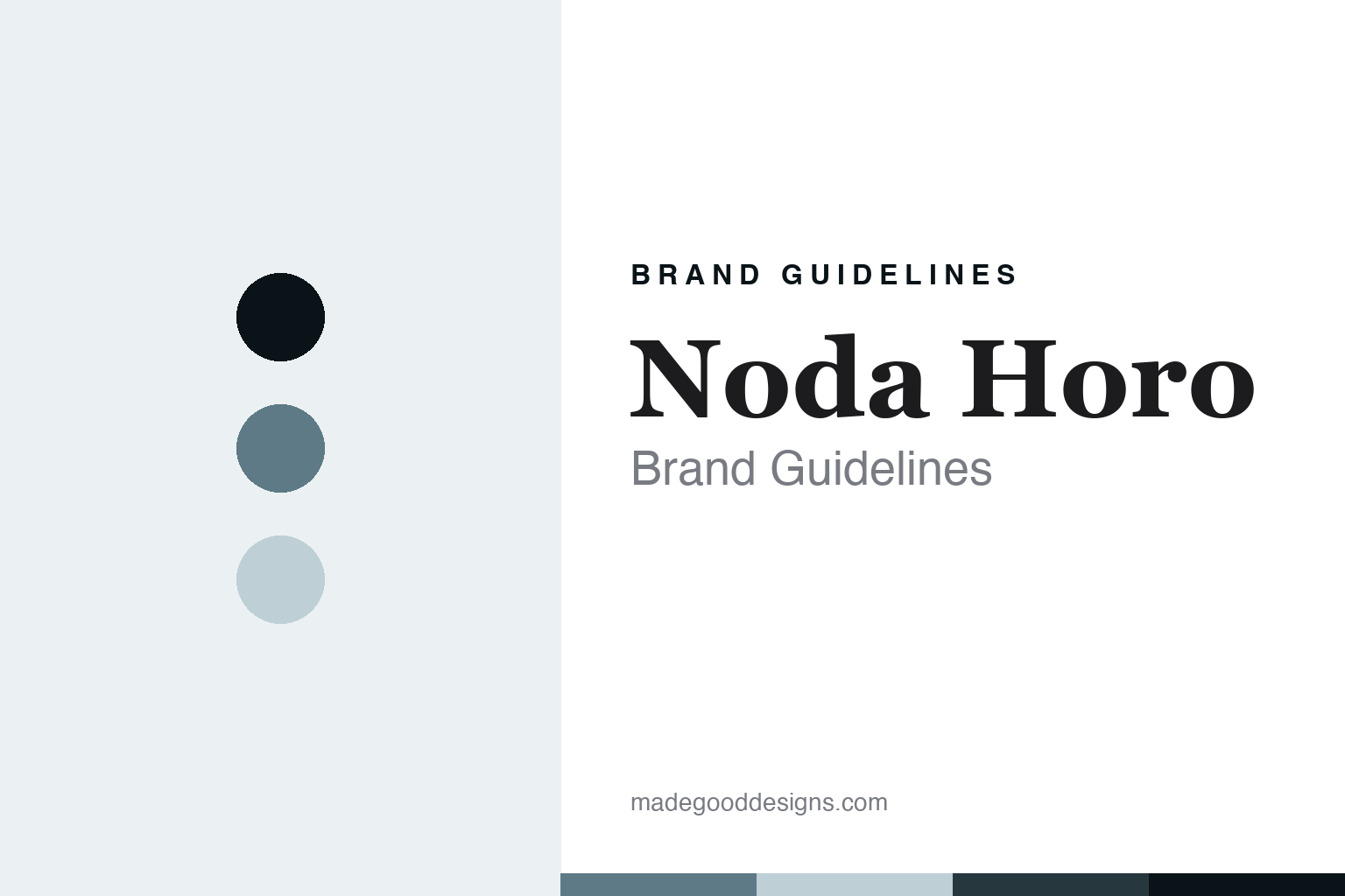Noda Horo enamelware brand guidelines abstract homage cover