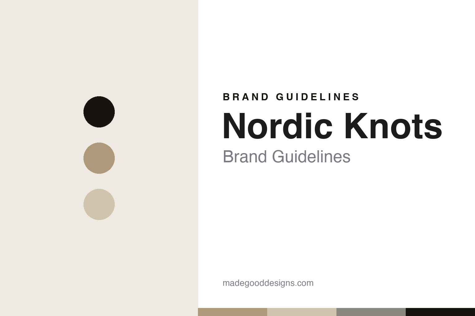 Nordic Knots brand guidelines cover — abstract homage in oat and sand (not an official Nordic Knots asset).