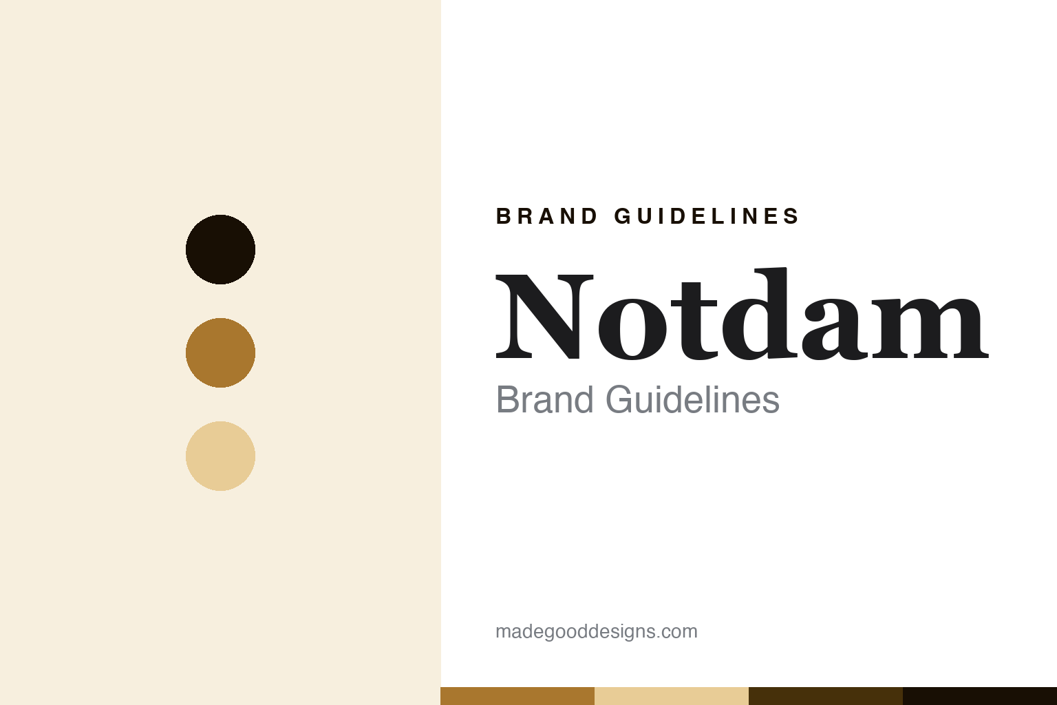 Notdam Korean forged bronze tableware brand guidelines abstract homage cover