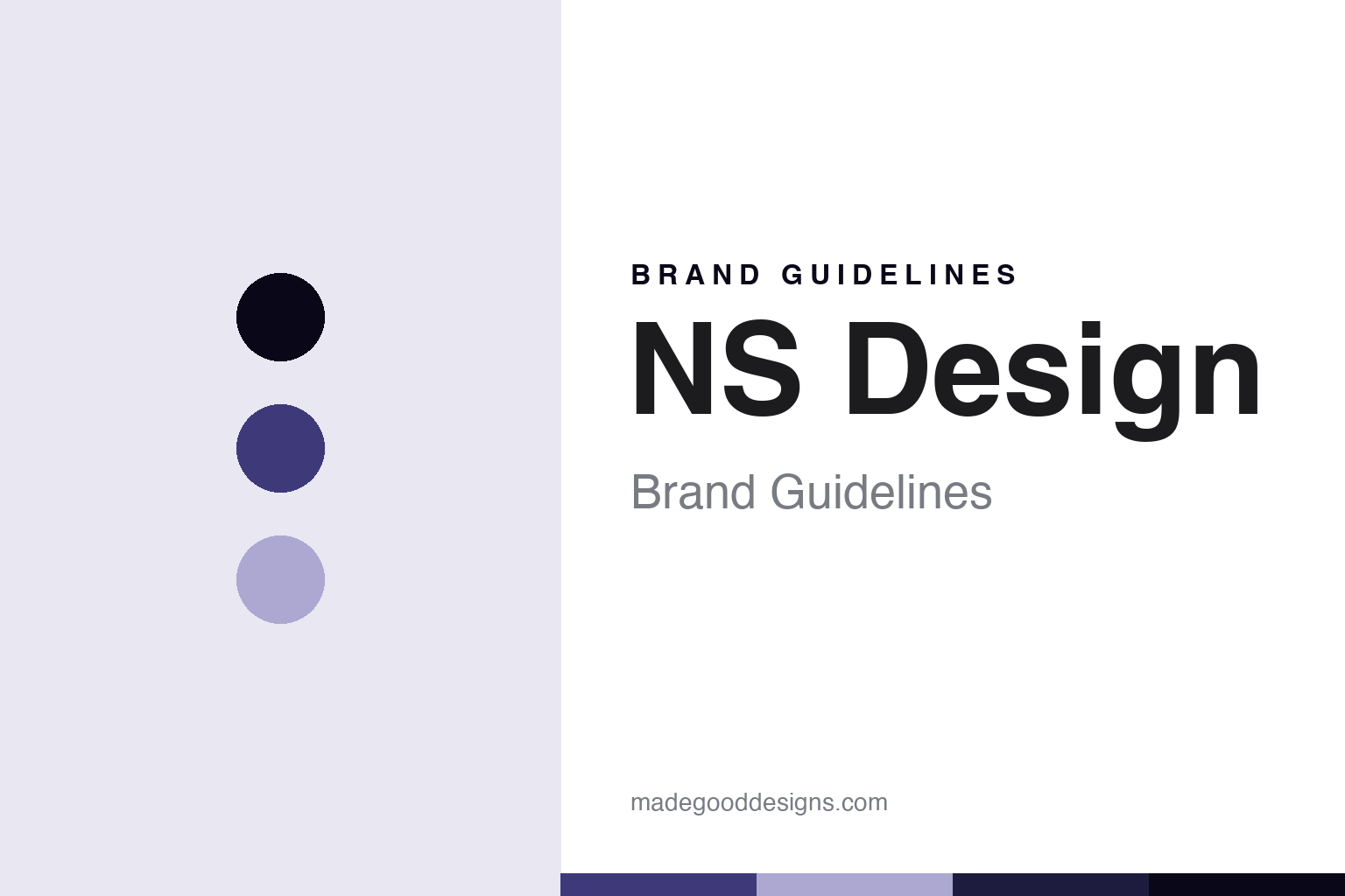 NS Design brand guidelines — abstract electric-violet resin-and-metal homage cover (not affiliated with NS Design)