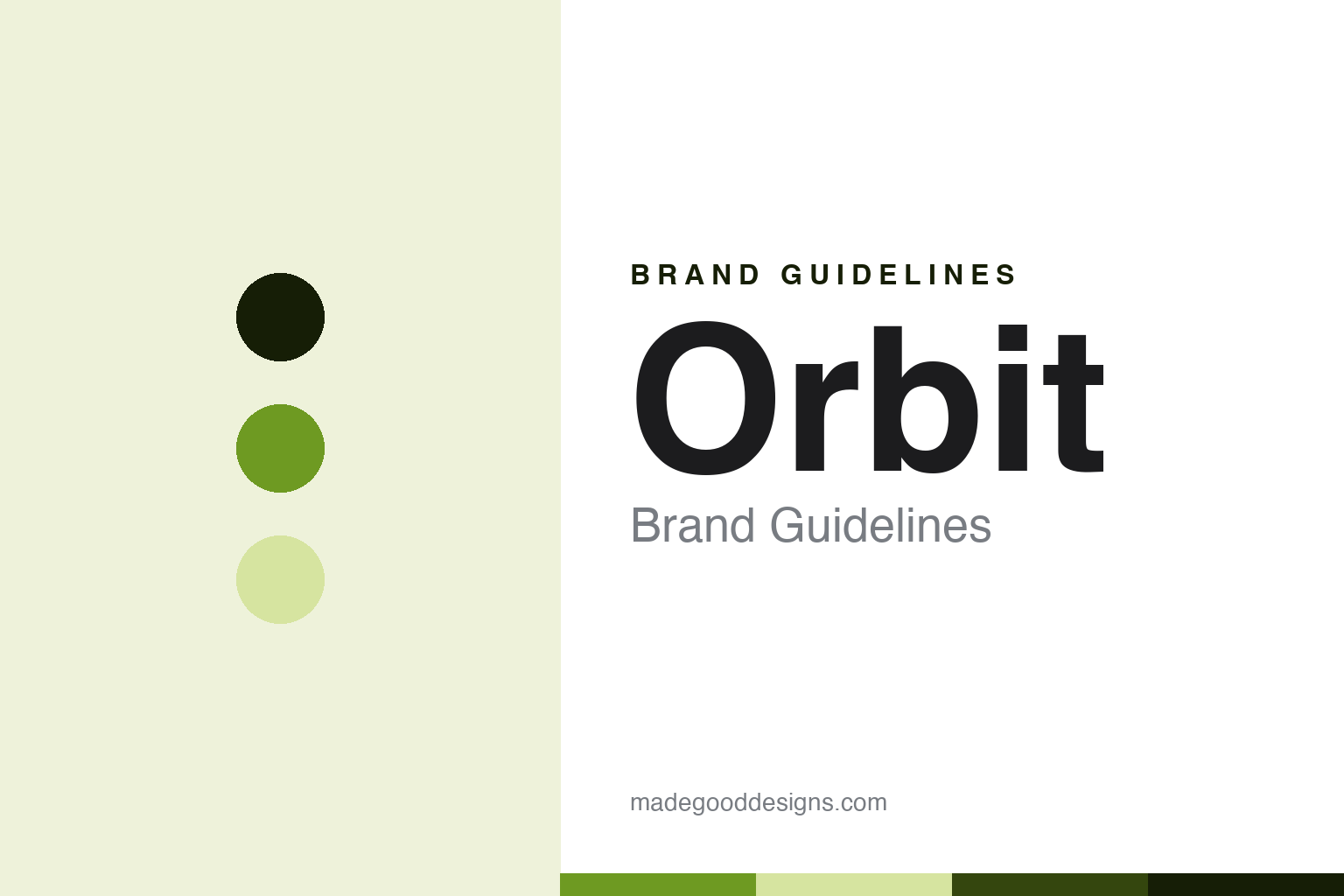 Orbit brand guidelines — abstract colour discs and material texture (original homage; not a Orbit product or logo)