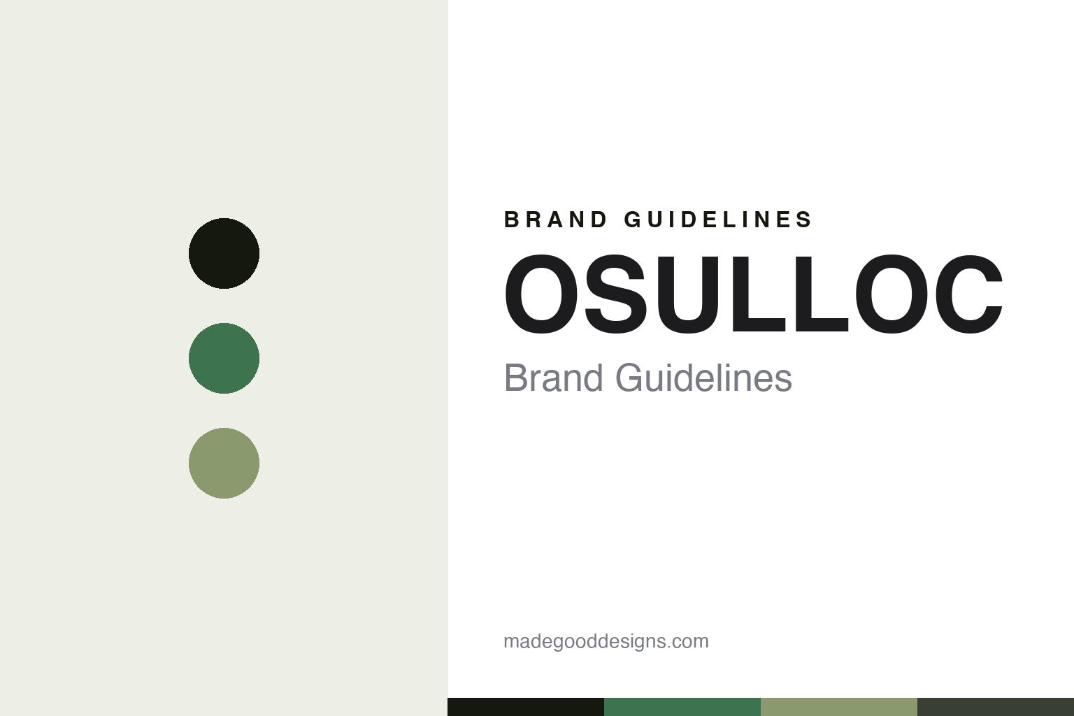 Abstract Jeju-green colour-disc homage to OSULLOC's minimalist Korean tea identity (not the OSULLOC packaging)