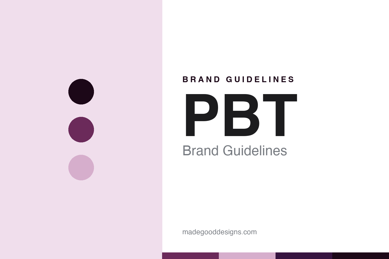 PBT Brand Guidelines: The Company That Names the Forge in the Product