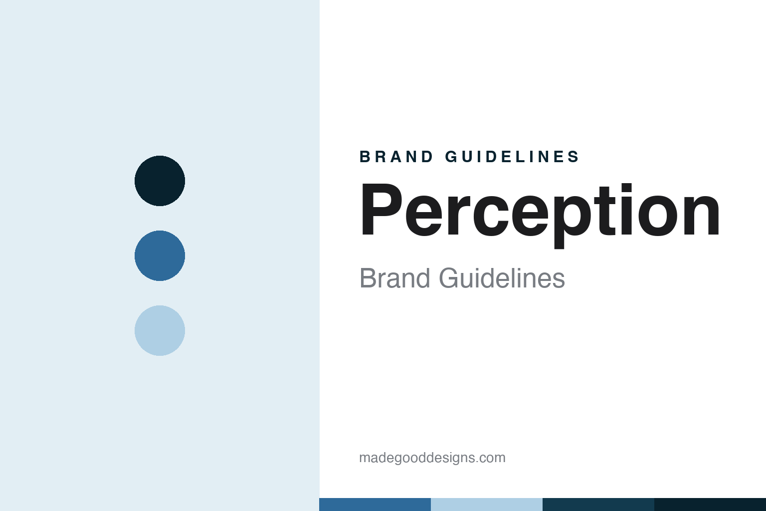 Perception brand guidelines — abstract colour discs and material texture (original homage; not a Perception product or logo)