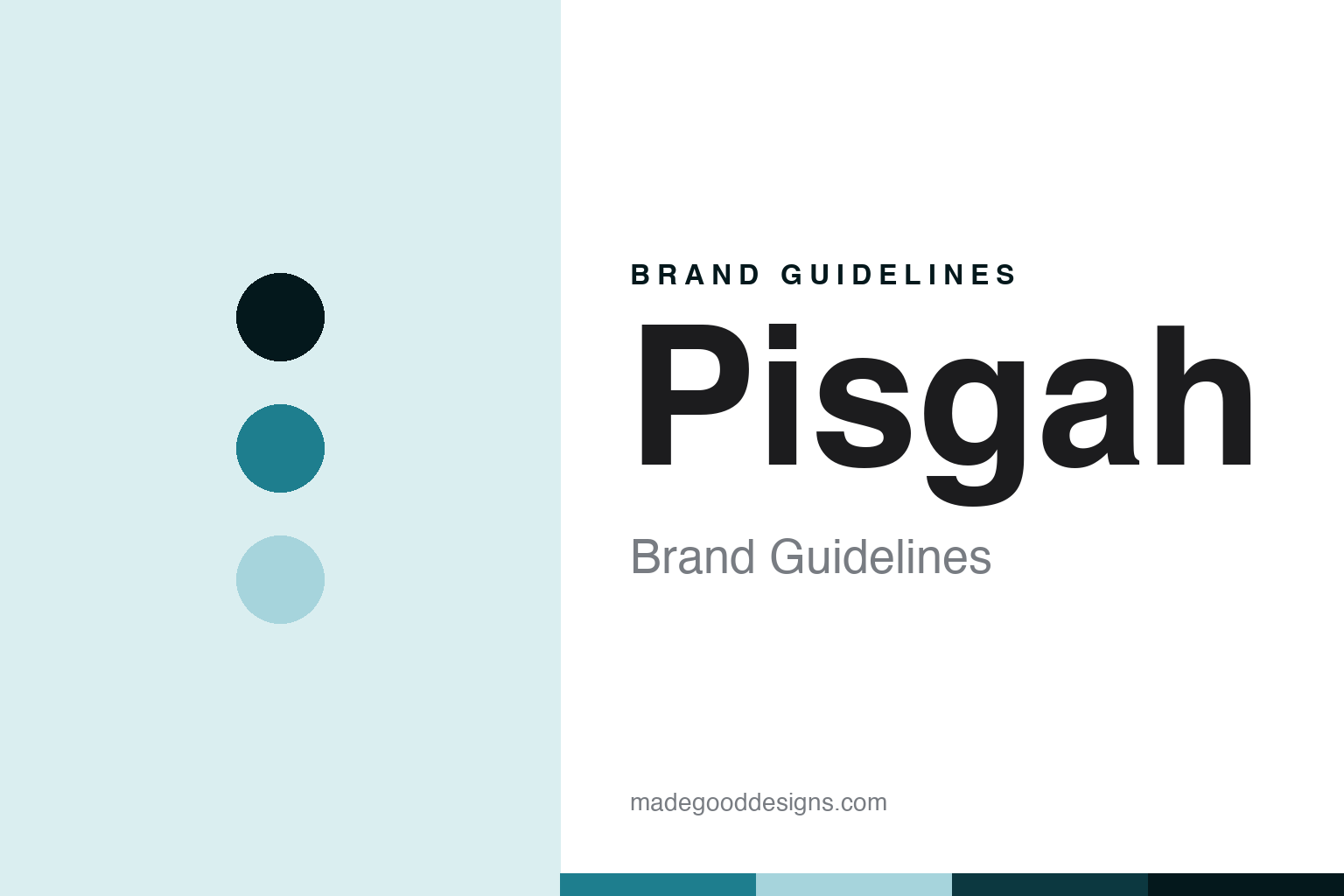 Pisgah brand guidelines — abstract colour discs and material texture (original homage; not a Pisgah product or logo)