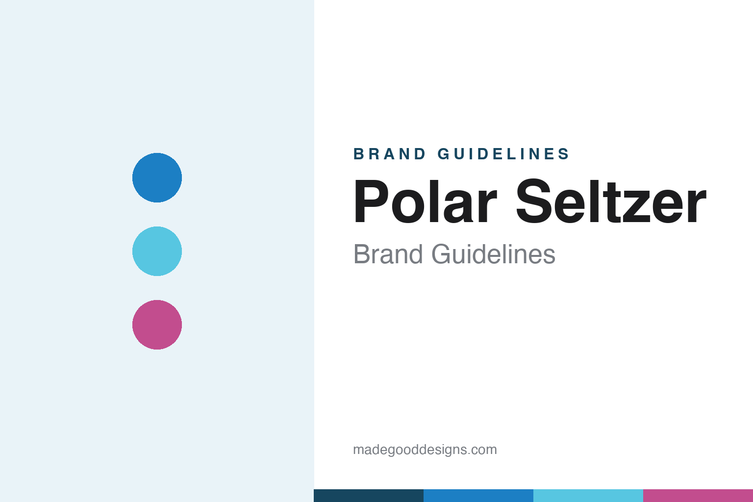 Abstract colour-palette homage for the Polar Seltzer brand guidelines (not the Polar logo)