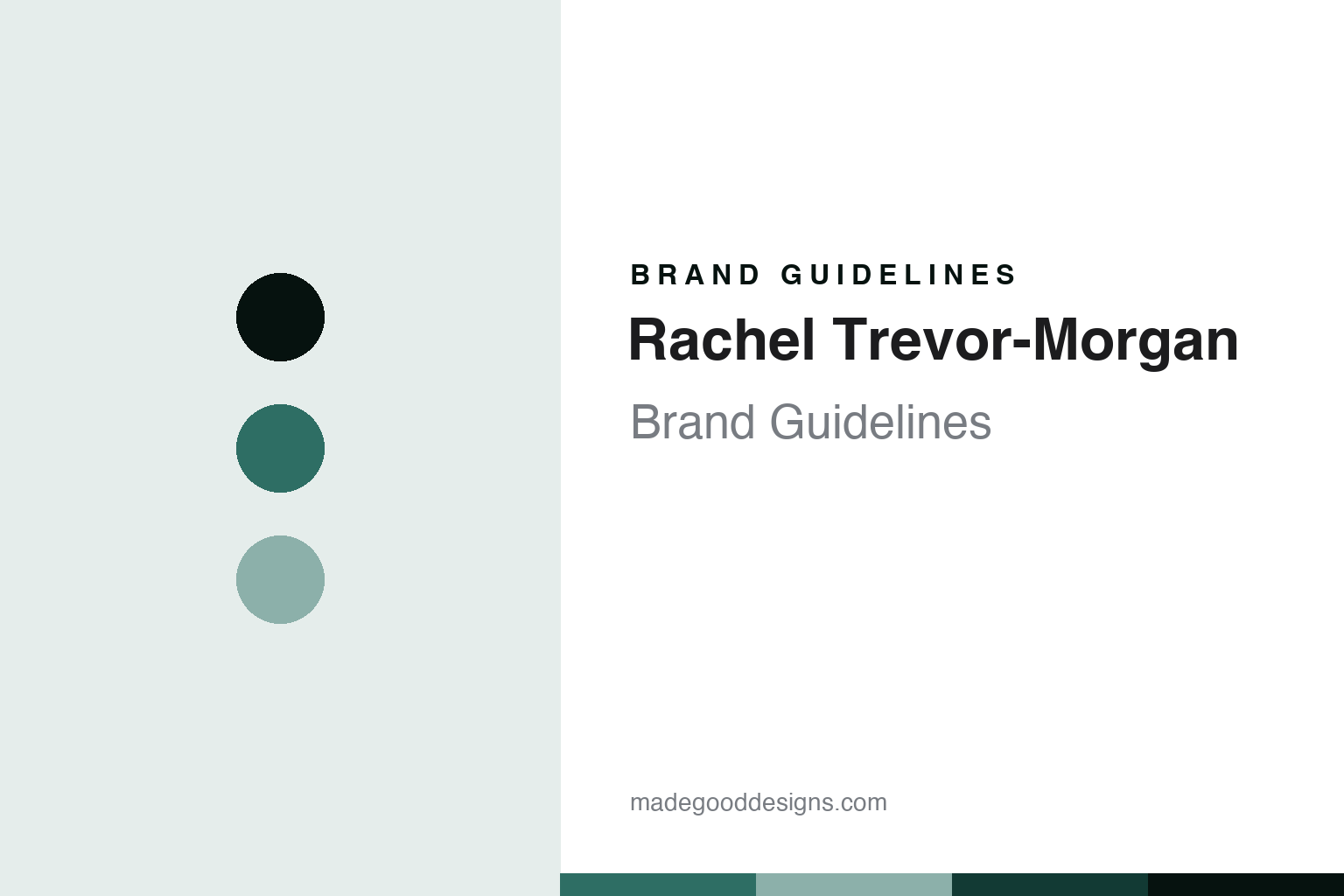 Rachel Trevor-Morgan brand guidelines — abstract royal-teal colour discs and straw/sinamay-texture homage, not a Trevor-Morgan hat or heraldry